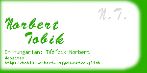 norbert tobik business card